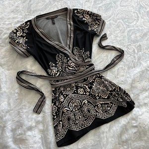 BCBG Shirt with Tie Belt